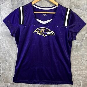 Baltimore Ravens purple and white Rhinestone jersey Woman's XL  #NFL #Ravens